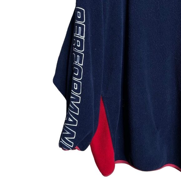 Vintage 90s Nautica Tech Fleece Pullover With Lettering XL Made In USA - Picture 3 of 6